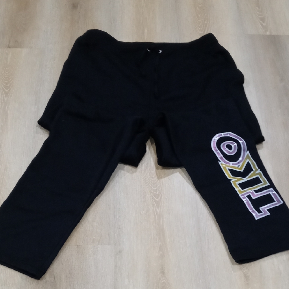 TKO Black Joggers with Graphic Design